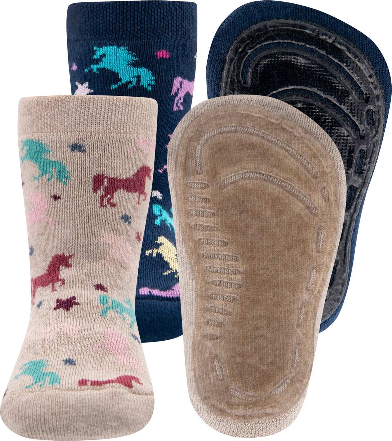EWERS Ponožky námořnická modř / růžová