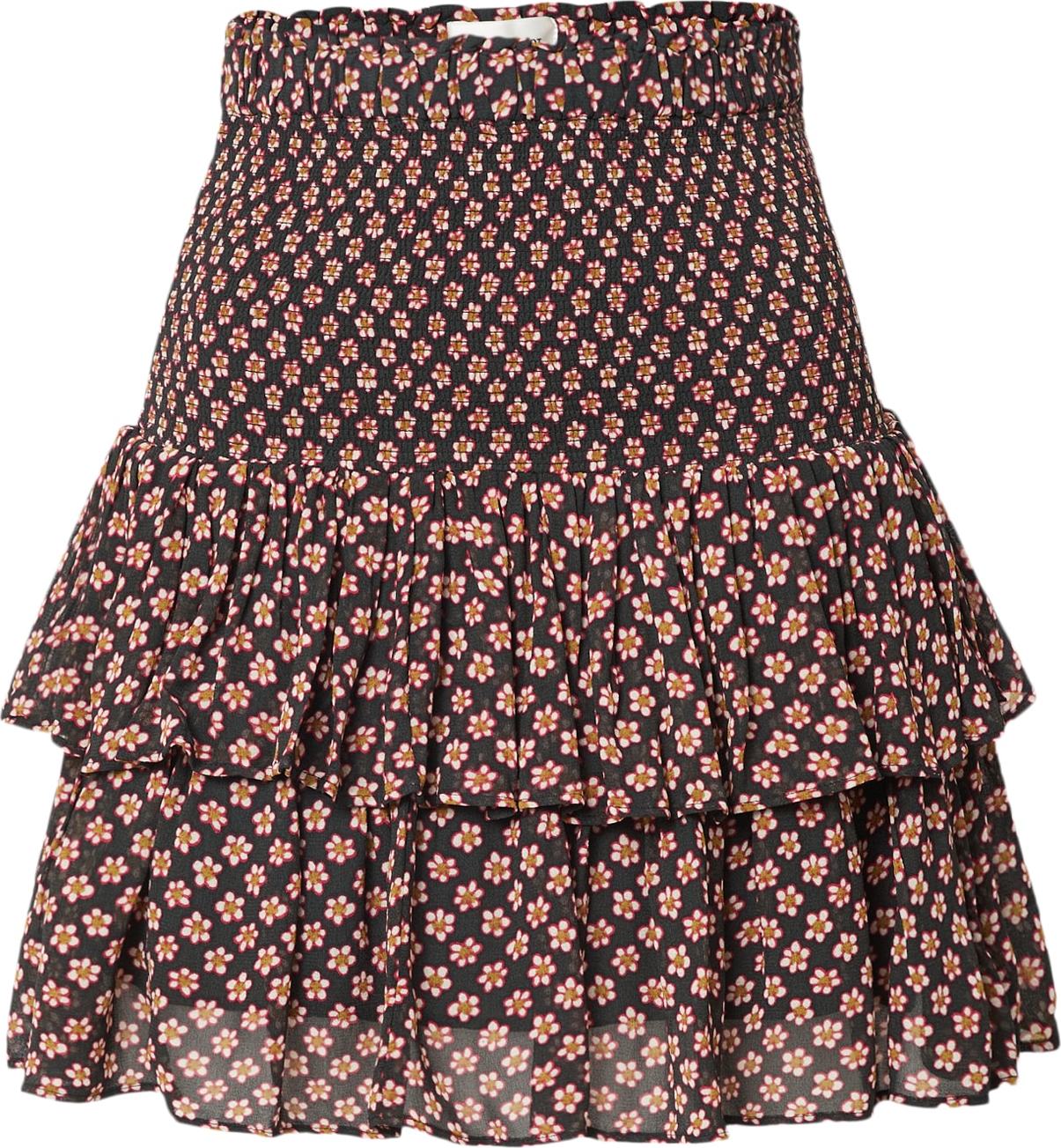 Fabienne Chapot Sukně 'Mary' krémová / hořčicová / červená / černá