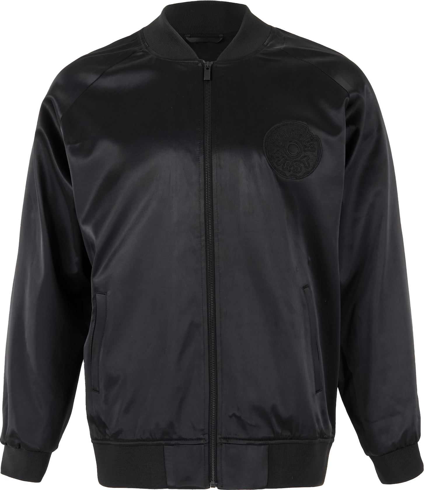 FAMILY 1ST FAMILY 4EVER Přechodná bunda 'For the Family' černá