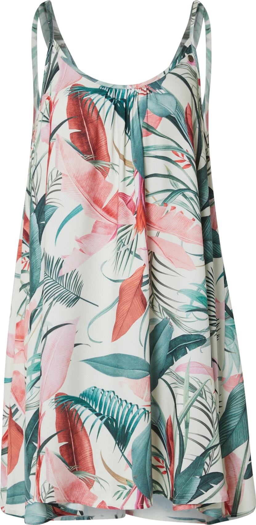 Femi Stories Letní šaty 'NAYE' krémová / zelená / korálová / světle růžová