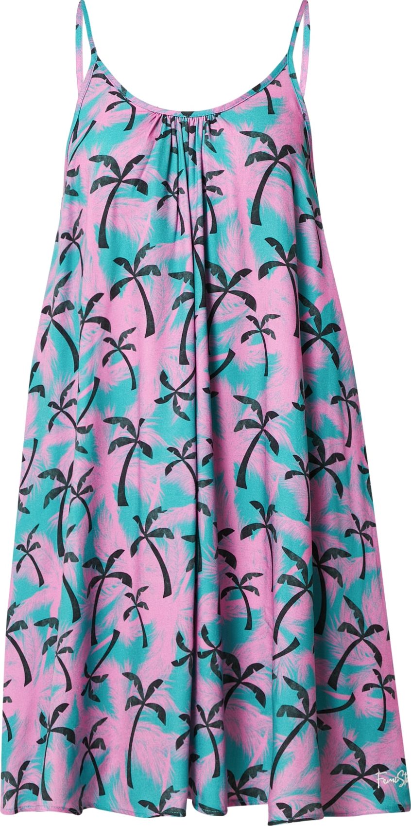 Femi Stories Letní šaty 'NAYE' tyrkysová / pink / černá