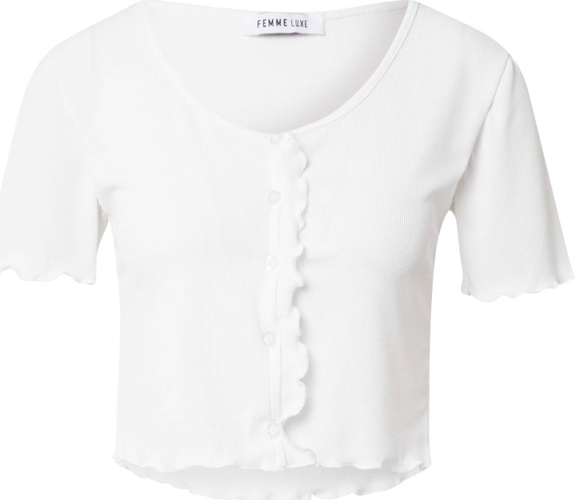 Femme Luxe Tričko 'BRIA' bílá