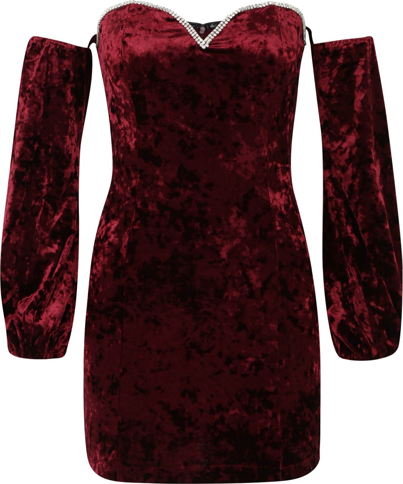 Forever New Petite Šaty 'Sylvie' lilek / vínově červená / stříbrná