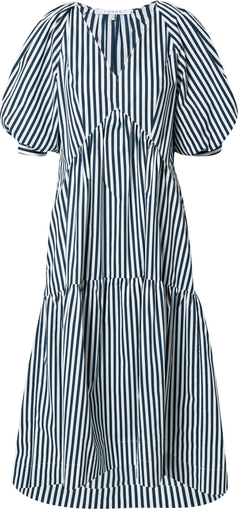 FRAME Šaty námořnická modř / bílá