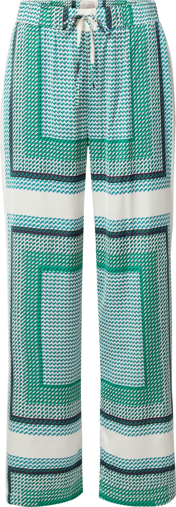 Freequent Kalhoty 'DAFINEY' modrá / zelená / černá / bílá