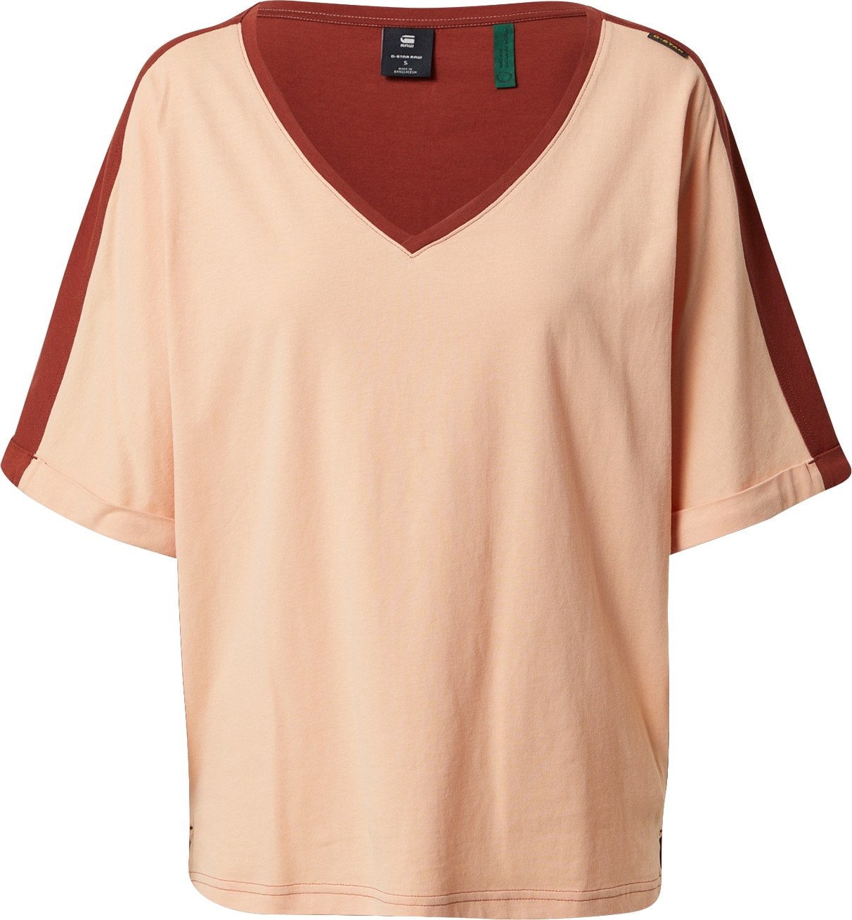 G-Star RAW Tričko 'Joosa' broskvová / rezavě červená