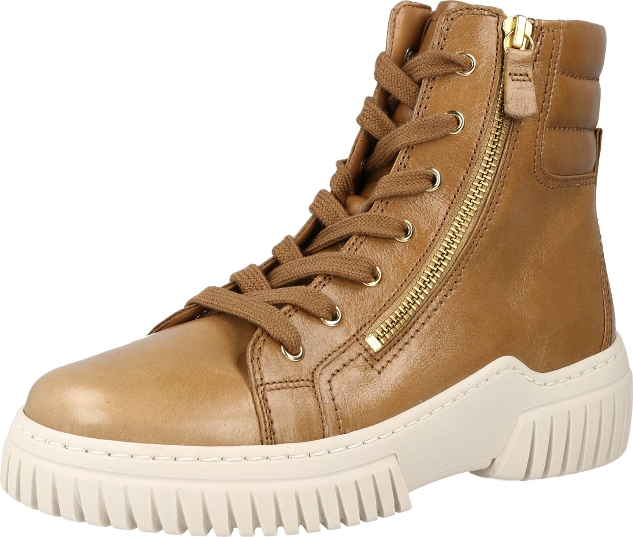 GABOR Šněrovací kozačky světle hnědá