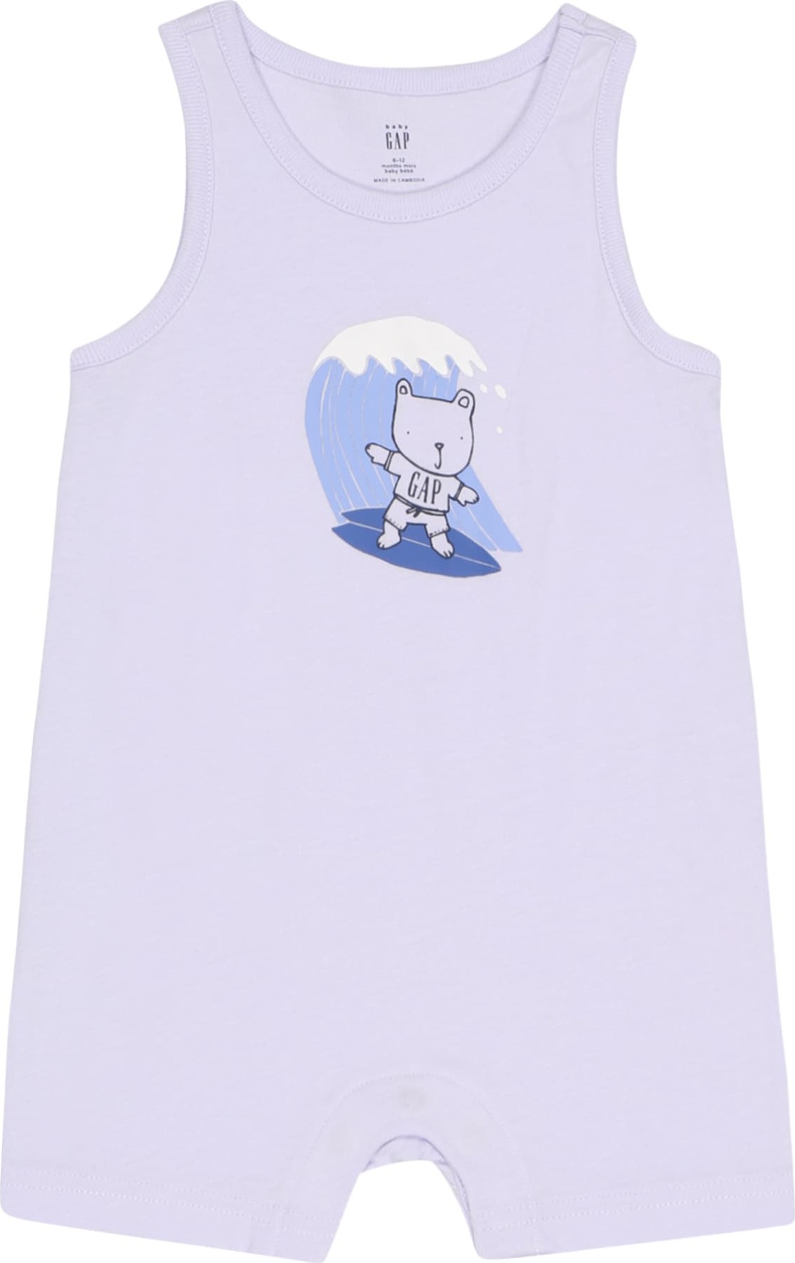 GAP Overal modrá / pastelová fialová / bílá