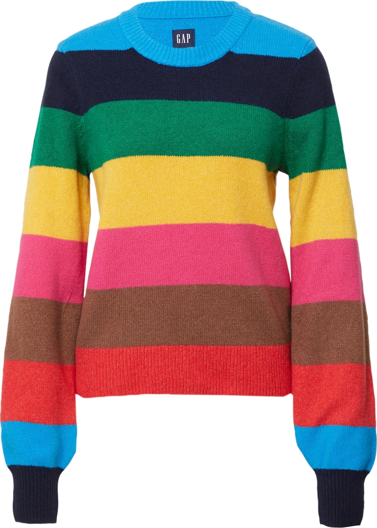 GAP Svetr 'CASH LIKE' nebeská modř / žlutá / zelená / pink