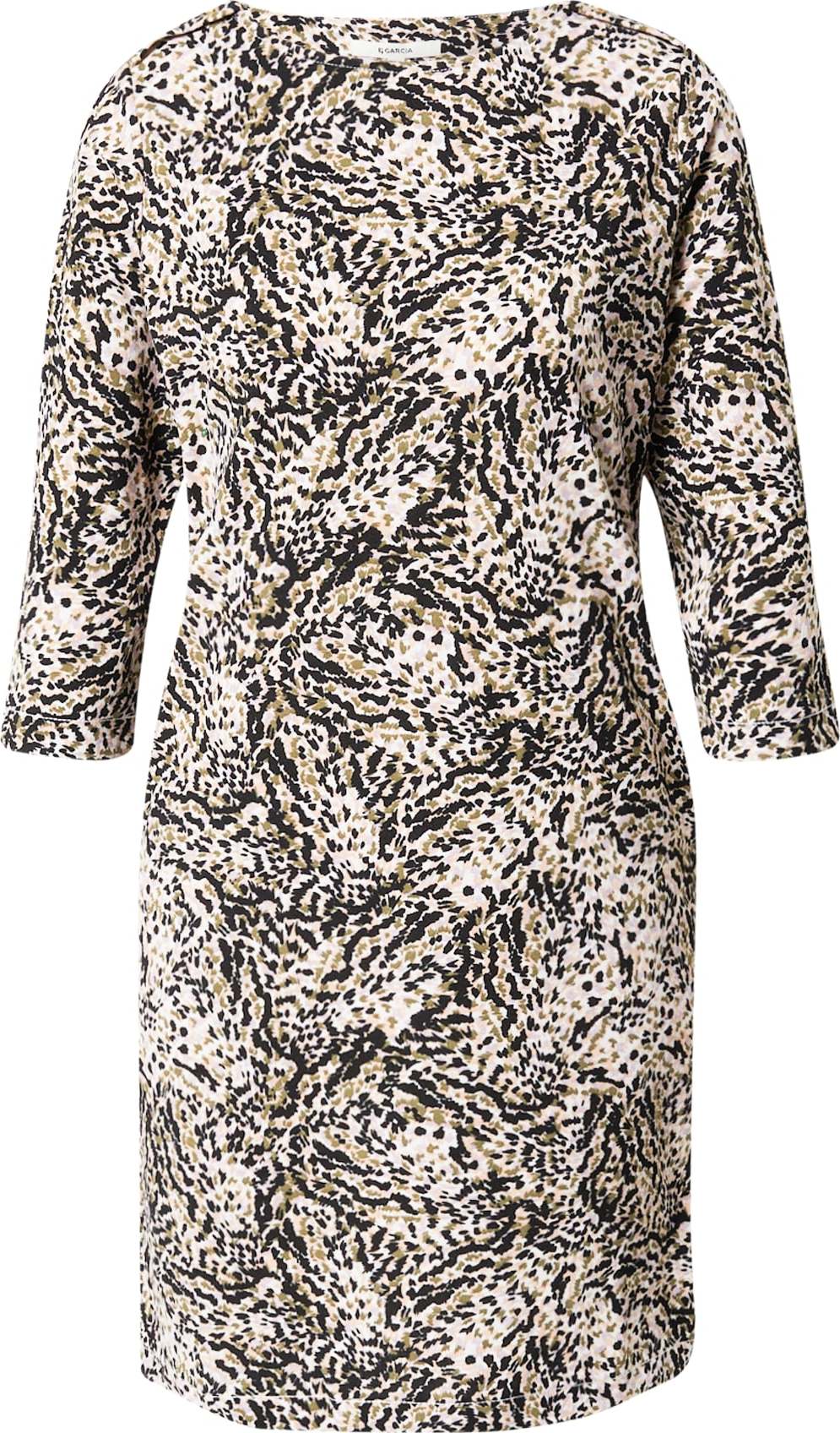 GARCIA Šaty hnědá / růžová / černá / bílá