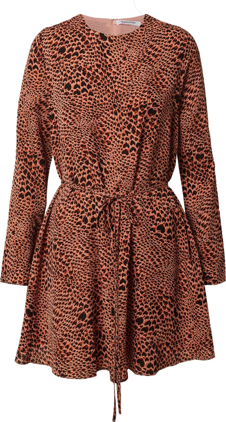 GLAMOROUS Šaty hnědá / červená / černá