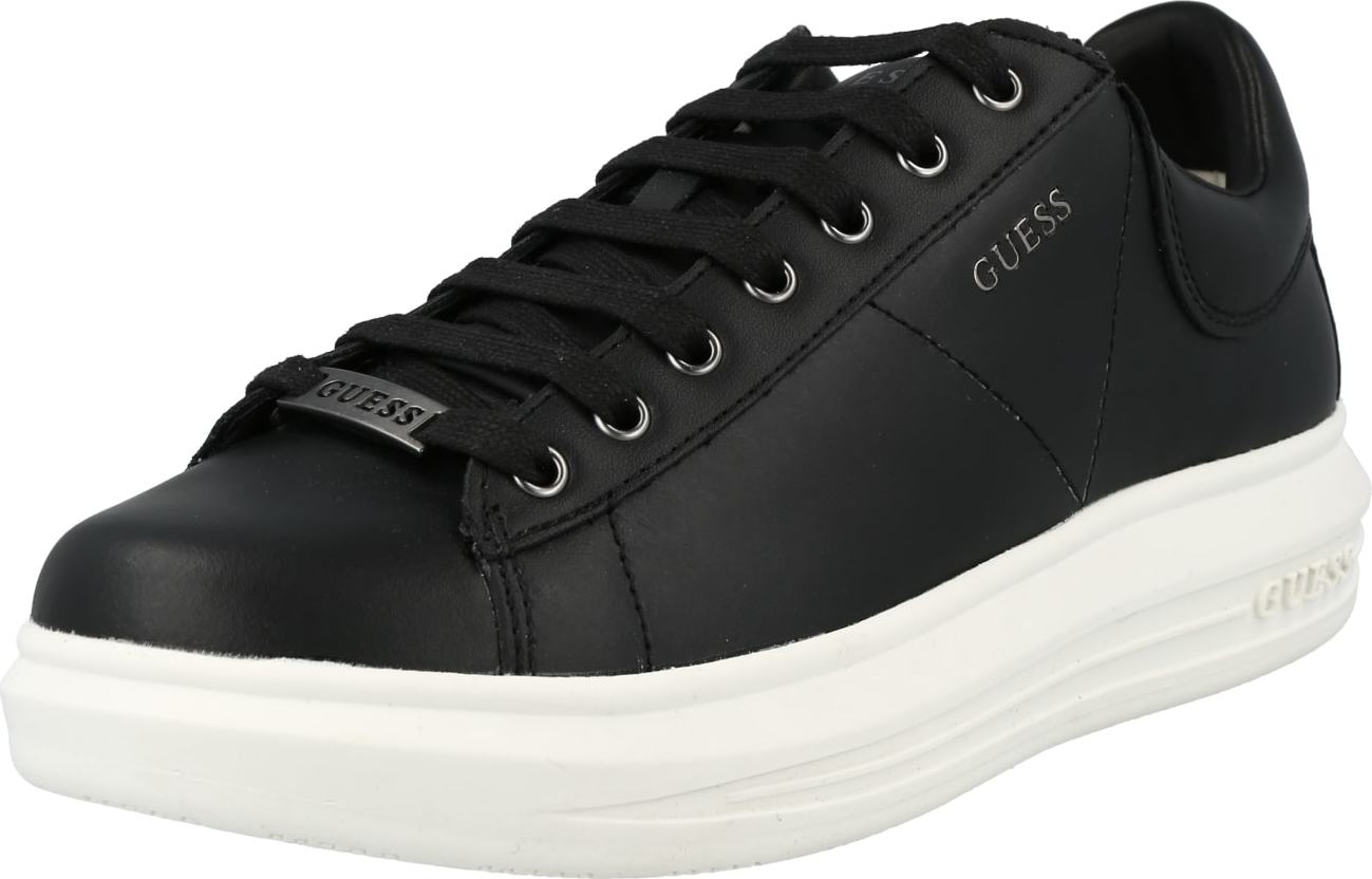 GUESS Tenisky stříbrně šedá / černá