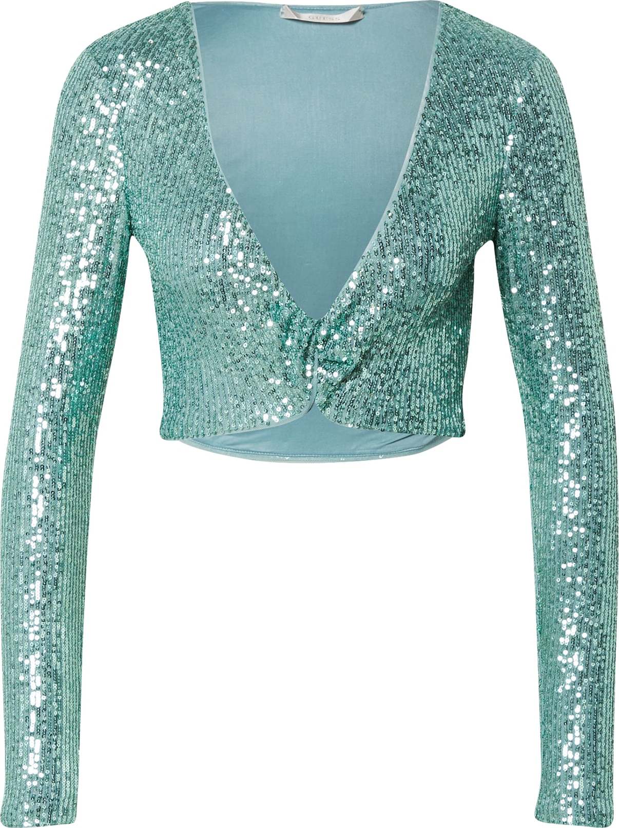 GUESS Tričko 'VELA' tyrkysová