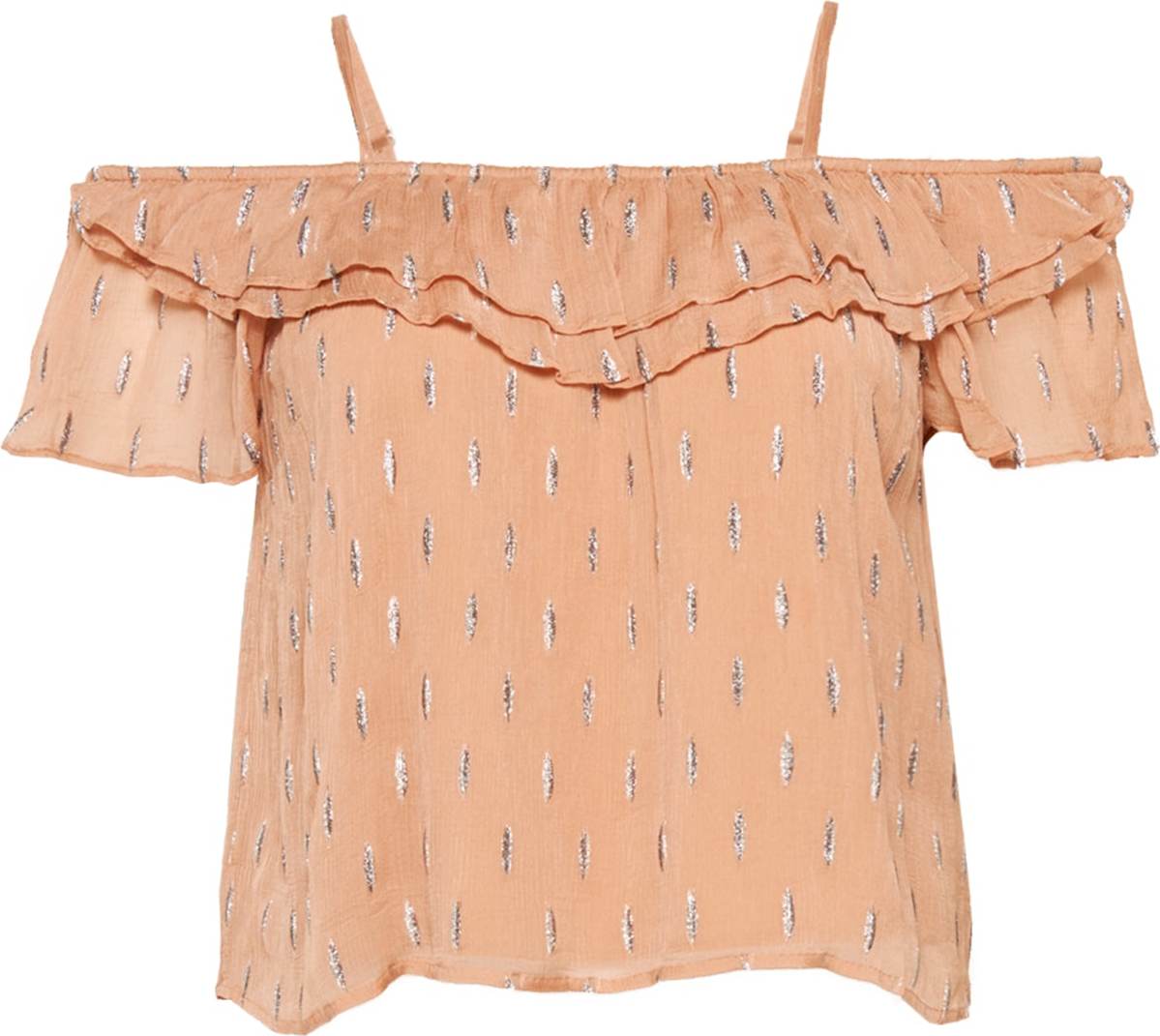 Guido Maria Kretschmer Curvy Collection Tričko 'Elea' růžová / stříbrná