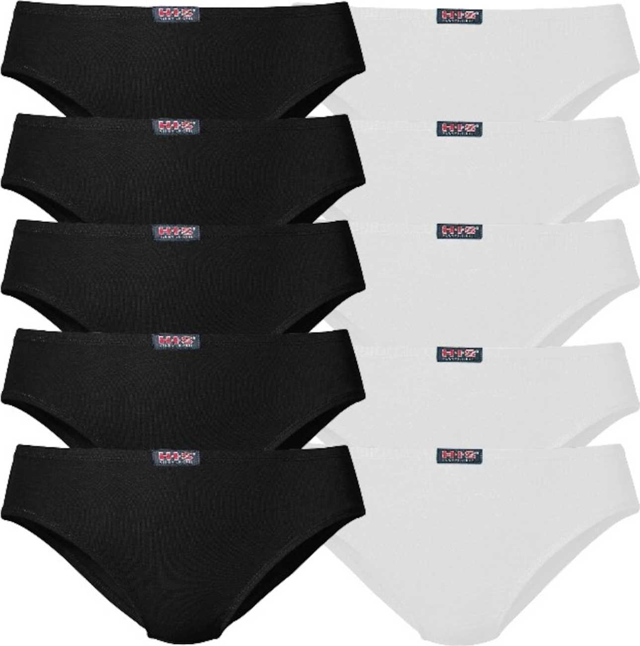 H.I.S Kalhotky černá / bílá