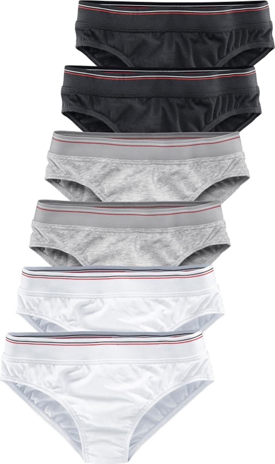 H.I.S Kalhotky šedý melír / černá / bílá