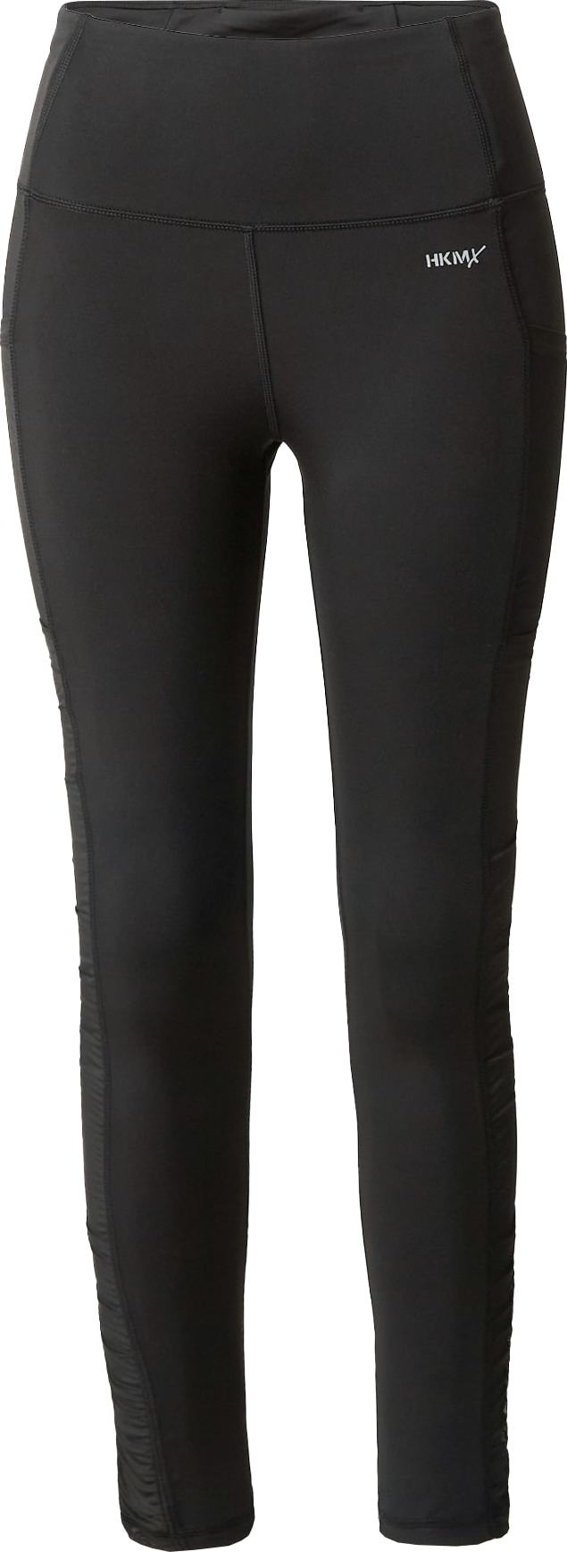 HKMX Sportovní kalhoty černá / bílá