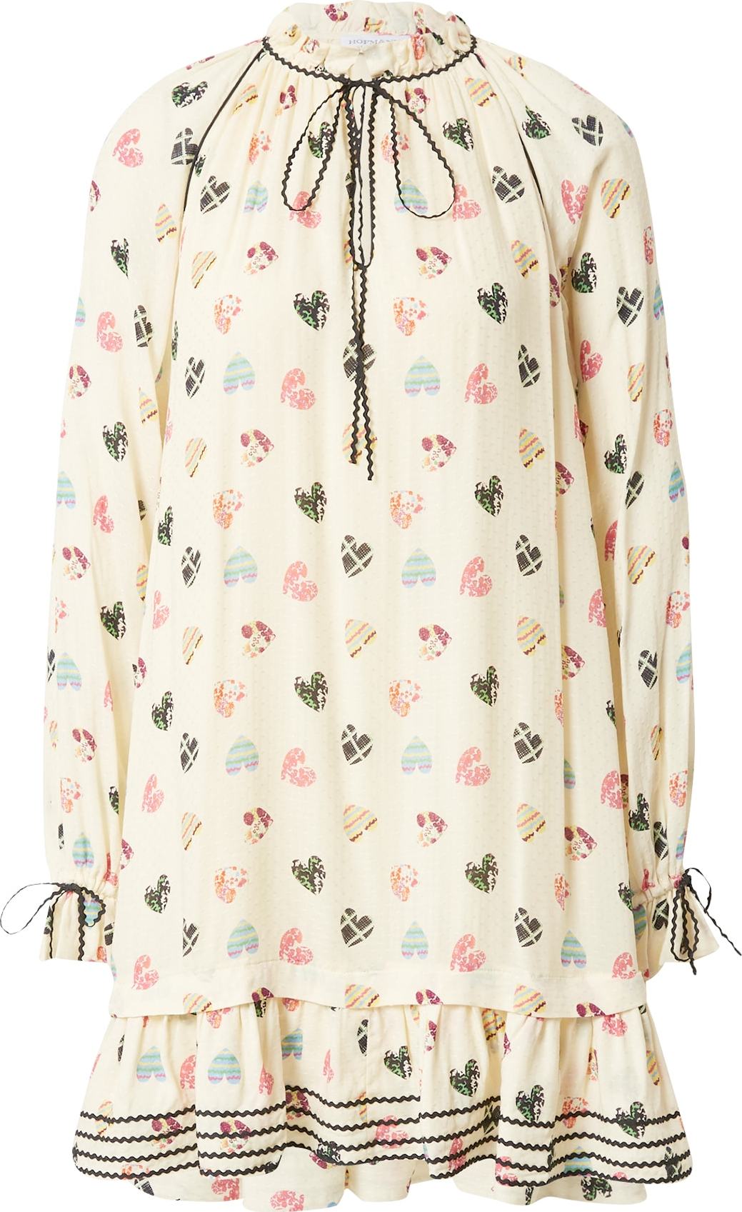 Hofmann Copenhagen Košilové šaty 'Nella' světlemodrá / pastelově žlutá / růže / černá