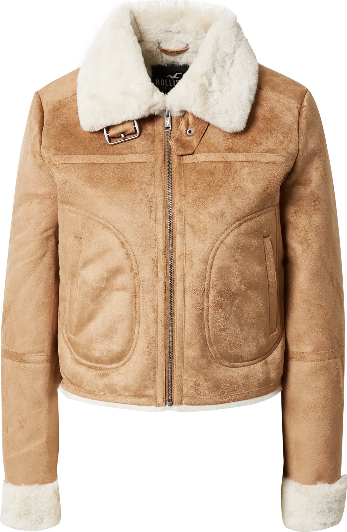 HOLLISTER Přechodná bunda krémová / světle hnědá