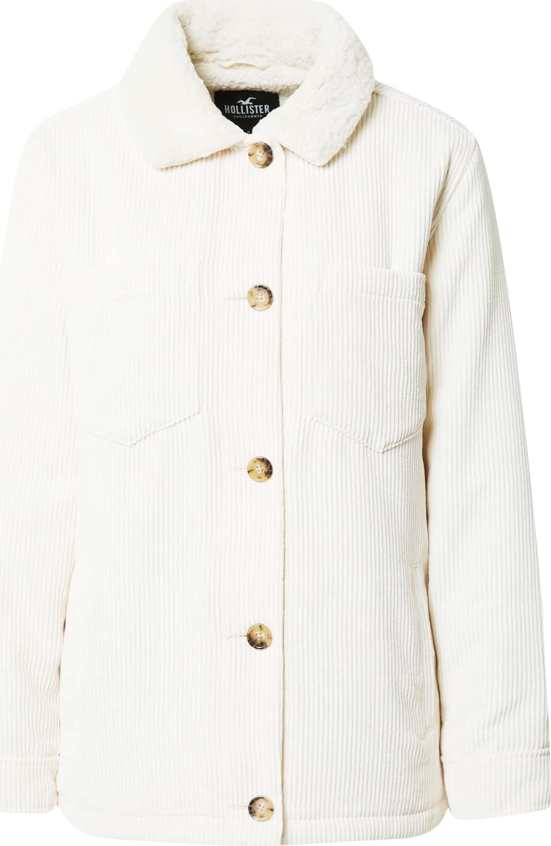 HOLLISTER Přechodná bunda slonová kost