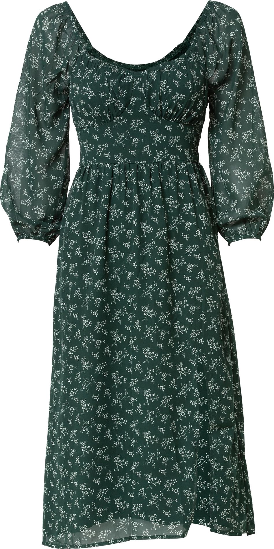 HOLLISTER Šaty zelená / bílá