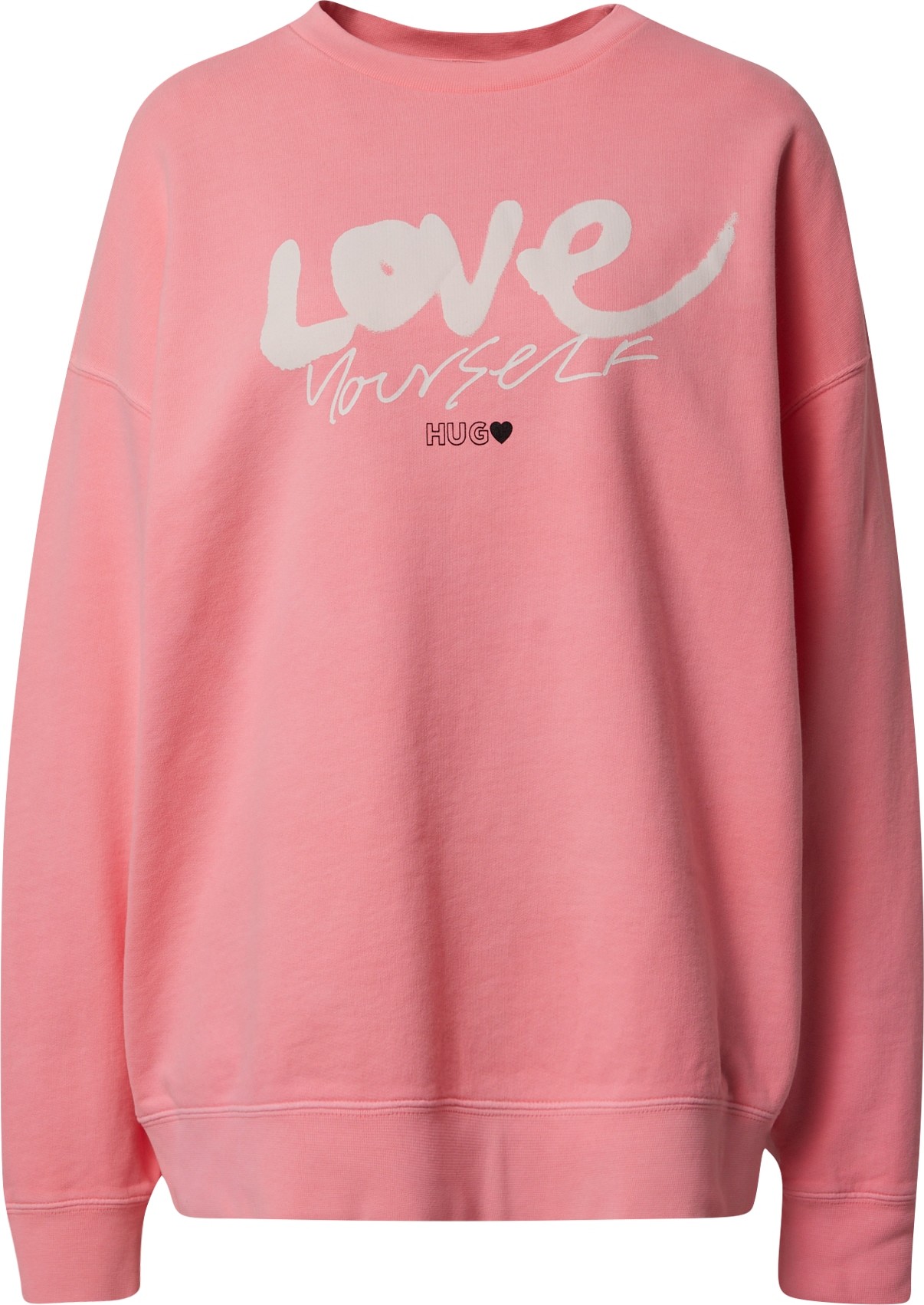 HUGO Mikina 'Doccia' krémová / pink / černá