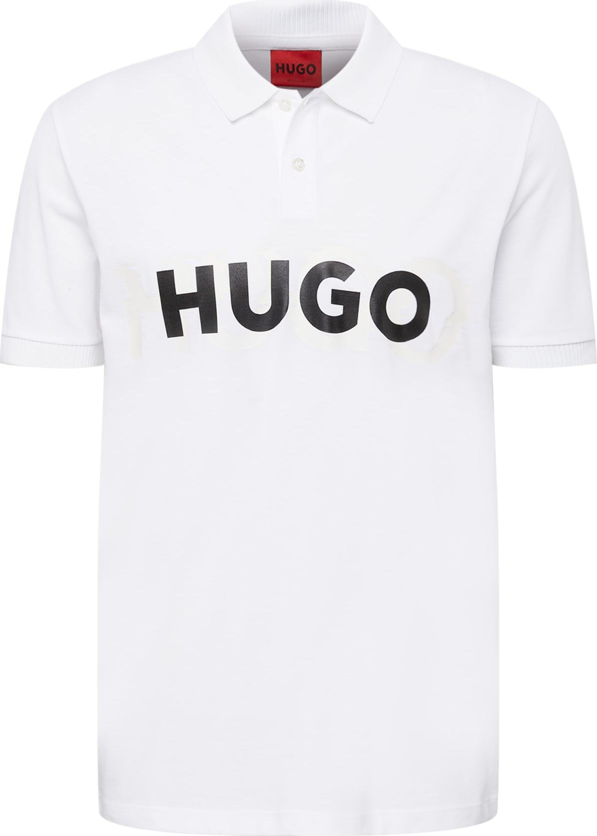 HUGO Tričko 'Dristofano' černá / bílá