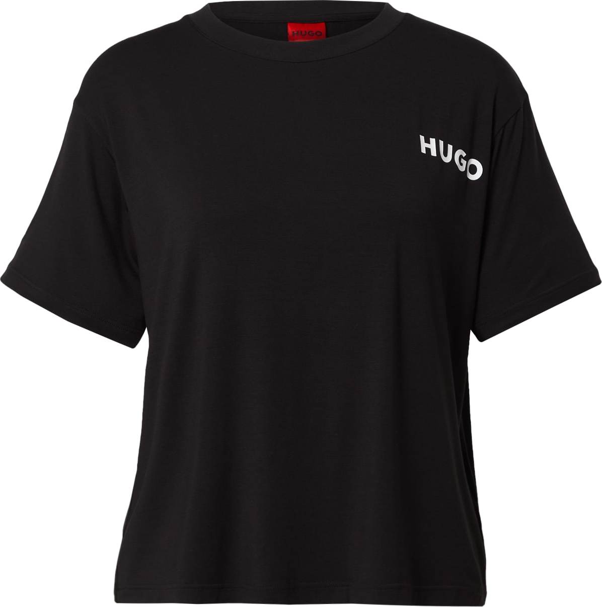 HUGO Tričko na spaní 'UNITE' černá / bílá