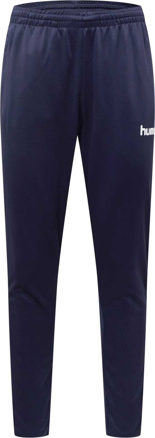 Hummel Sportovní kalhoty marine modrá / bílá