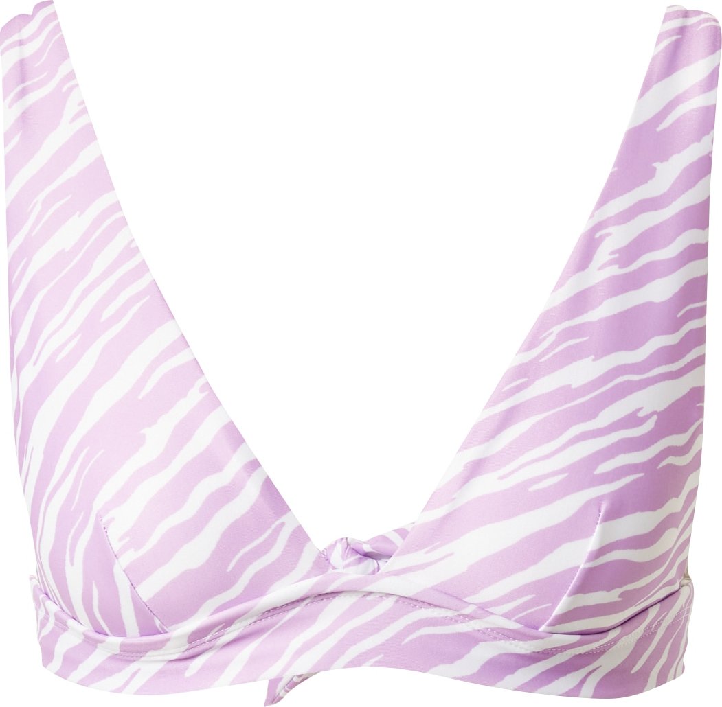 Hunkemöller Horní díl plavek světle fialová / bílá