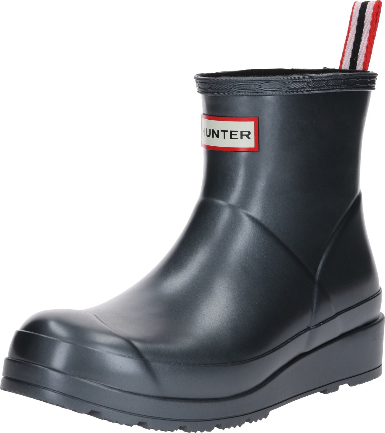 HUNTER Holínky černá / stříbrná