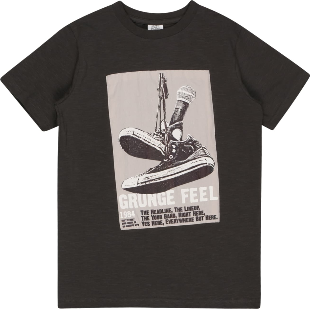 Hust & Claire Tričko 'ALWIN' mokka / světle šedá / bílá