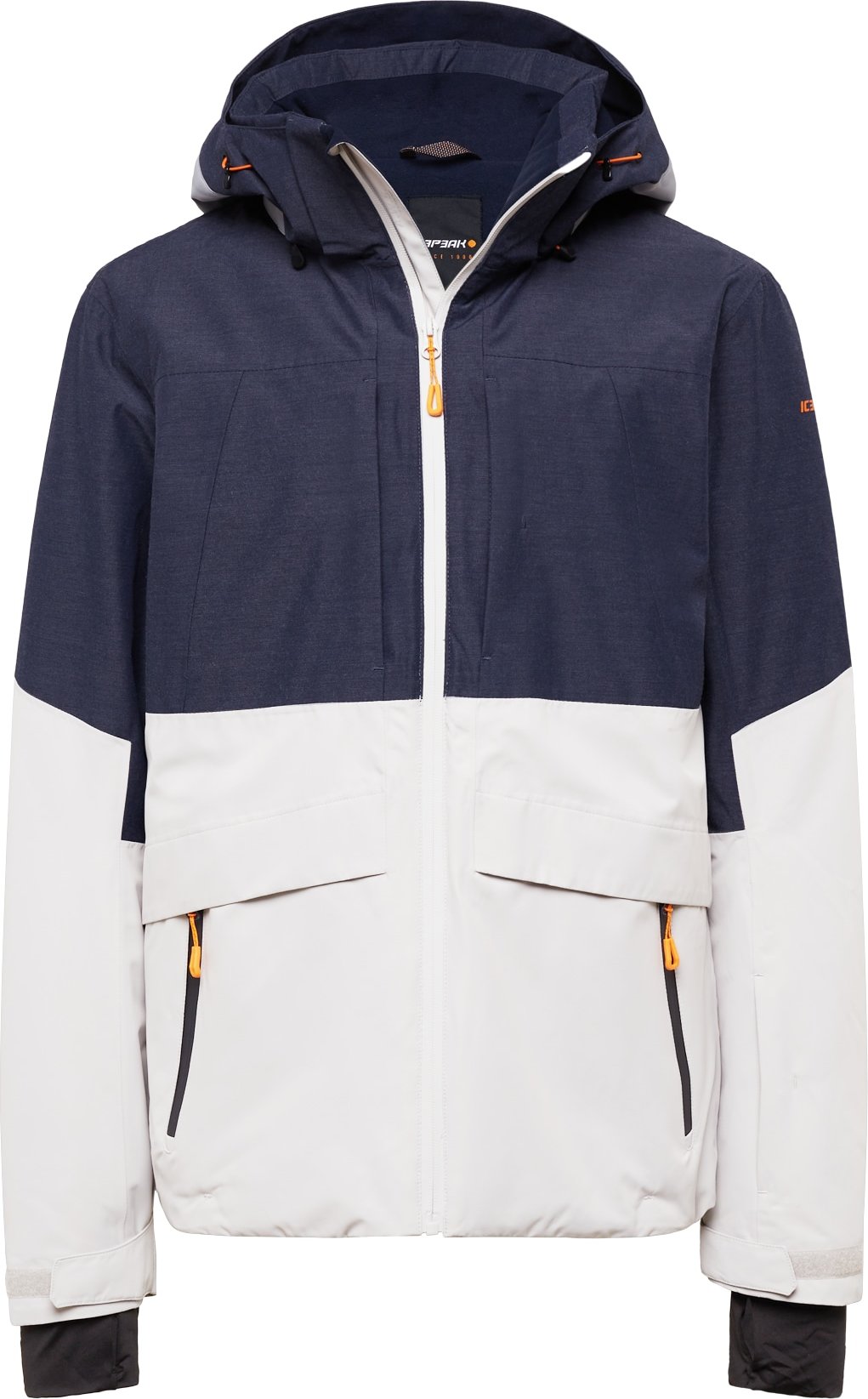 ICEPEAK Outdoorová bunda 'CALLAHAN' šedá / bílá