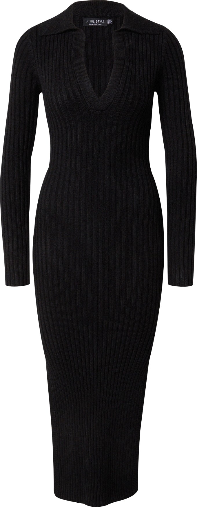 In The Style Úpletové šaty 'BILLIE' černá