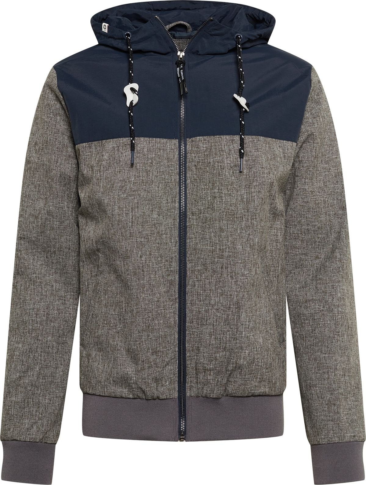 INDICODE JEANS Přechodná bunda 'Brushwood' námořnická modř / šedý melír