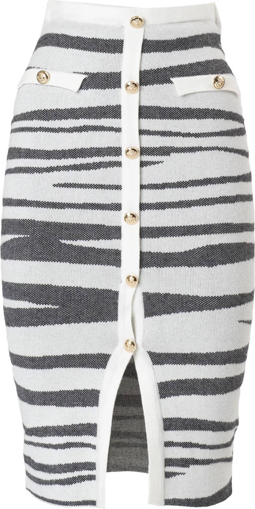 Influencer Sukně šedá / bílá