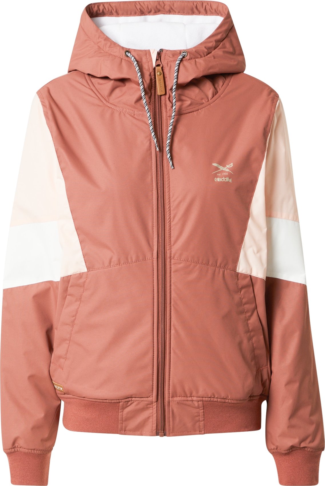 Iriedaily Přechodná bunda 'Blotchy' krémová / humrová / bílá