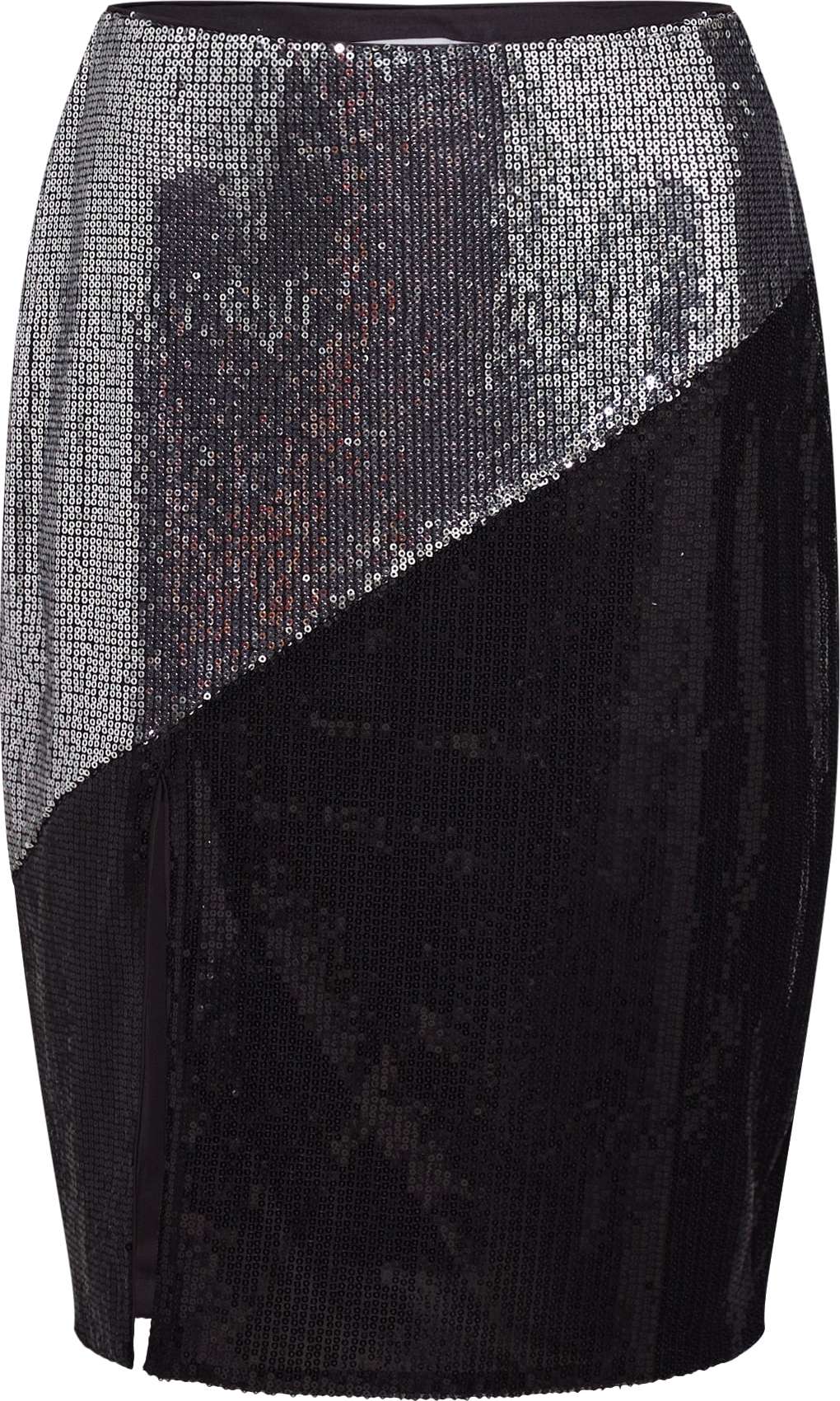 IVYREVEL Sukně černá / stříbrná