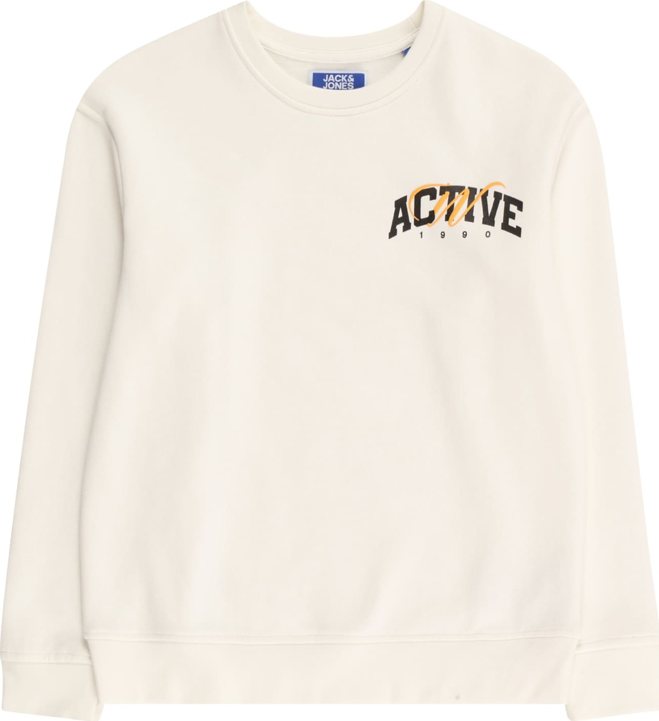 Jack & Jones Junior Mikina jasně oranžová / černá / bílá