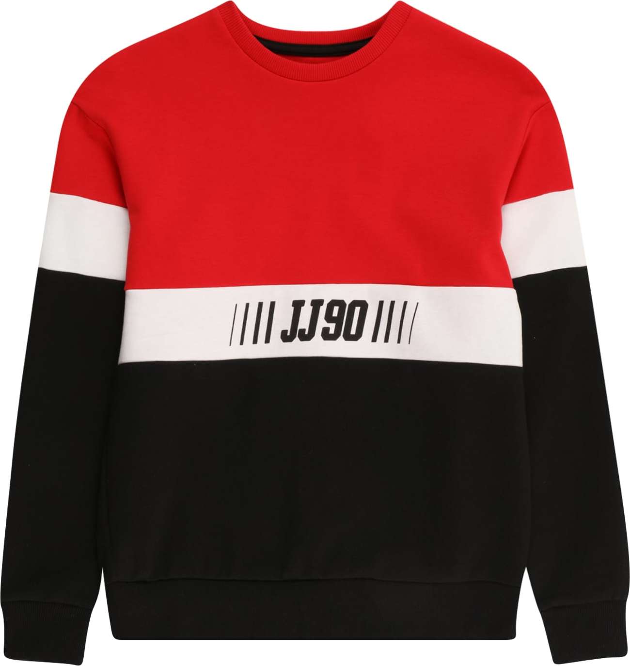 Jack & Jones Junior Mikina 'MATEO' červená / černá / bílá