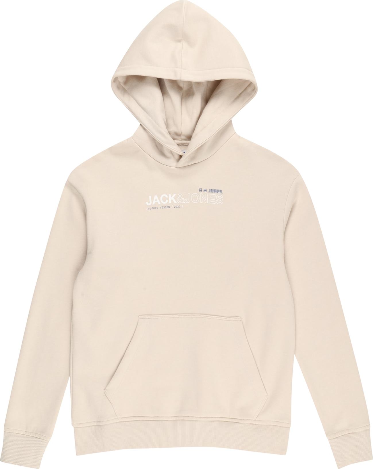 Jack & Jones Junior Mikina béžová / modrá / bílá