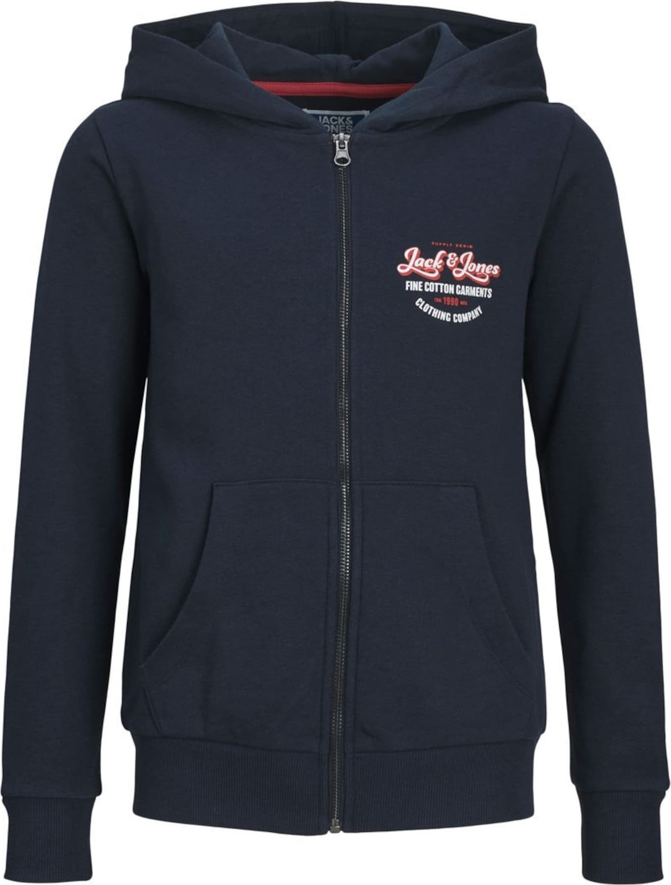 Jack & Jones Junior Mikina námořnická modř / červená / bílá