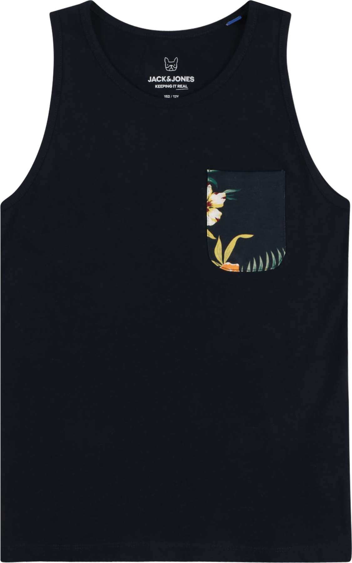 Jack & Jones Junior Tričko 'BECS' námořnická modř / žlutá / smaragdová / bílá