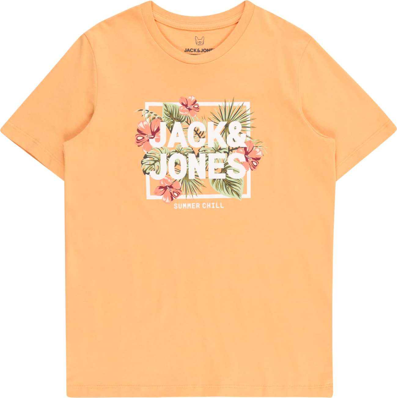 Jack & Jones Junior Tričko 'BECS' zelená / oranžová / pink / bílá