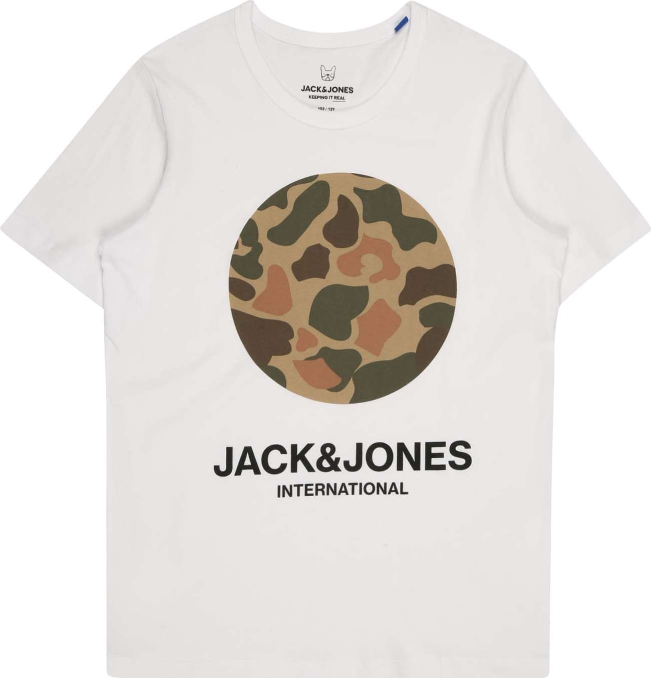 Jack & Jones Junior Tričko béžová / khaki / černá / bílá