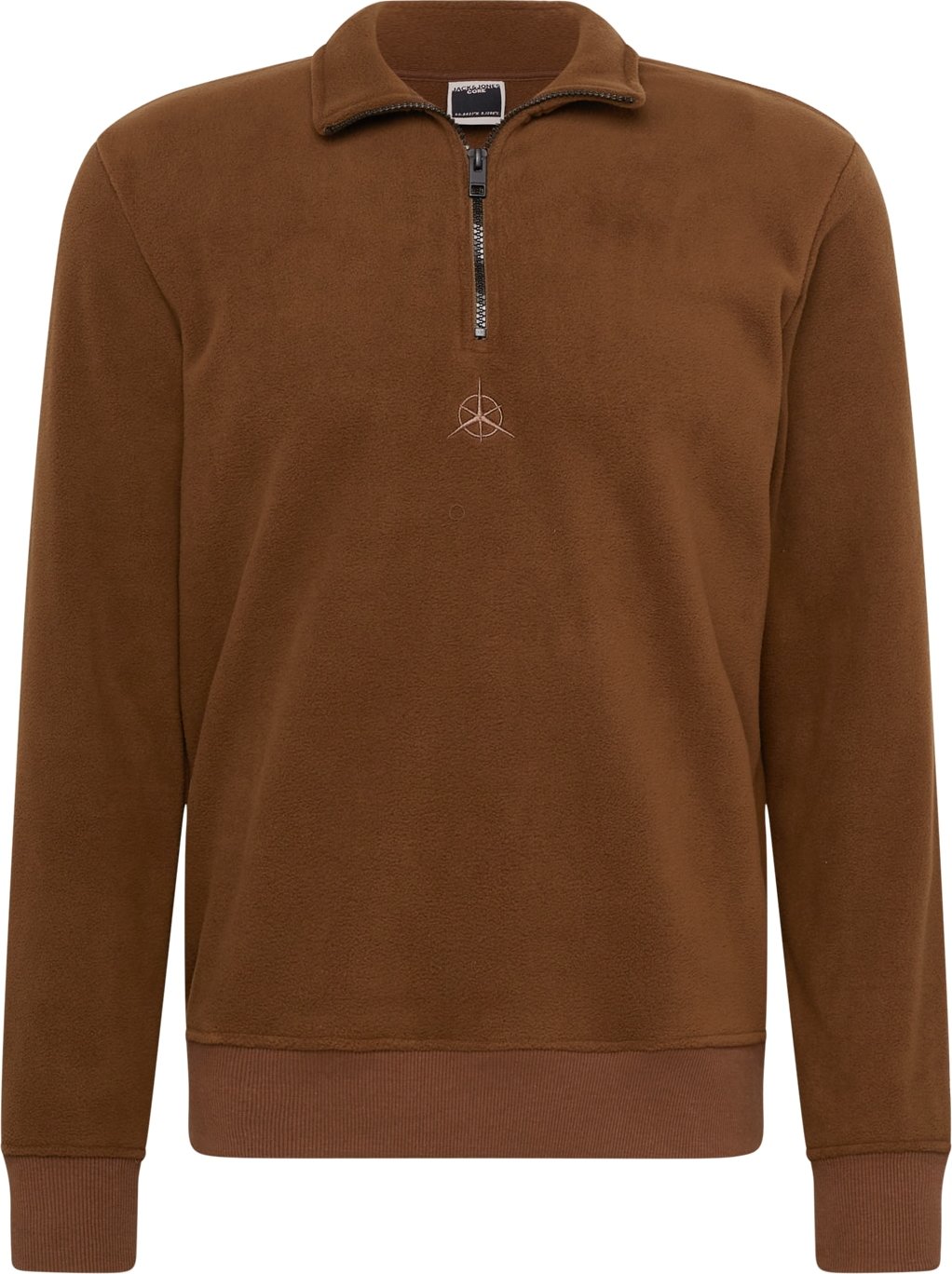 JACK & JONES Mikina 'FRIDAY' světle hnědá / tmavě hnědá