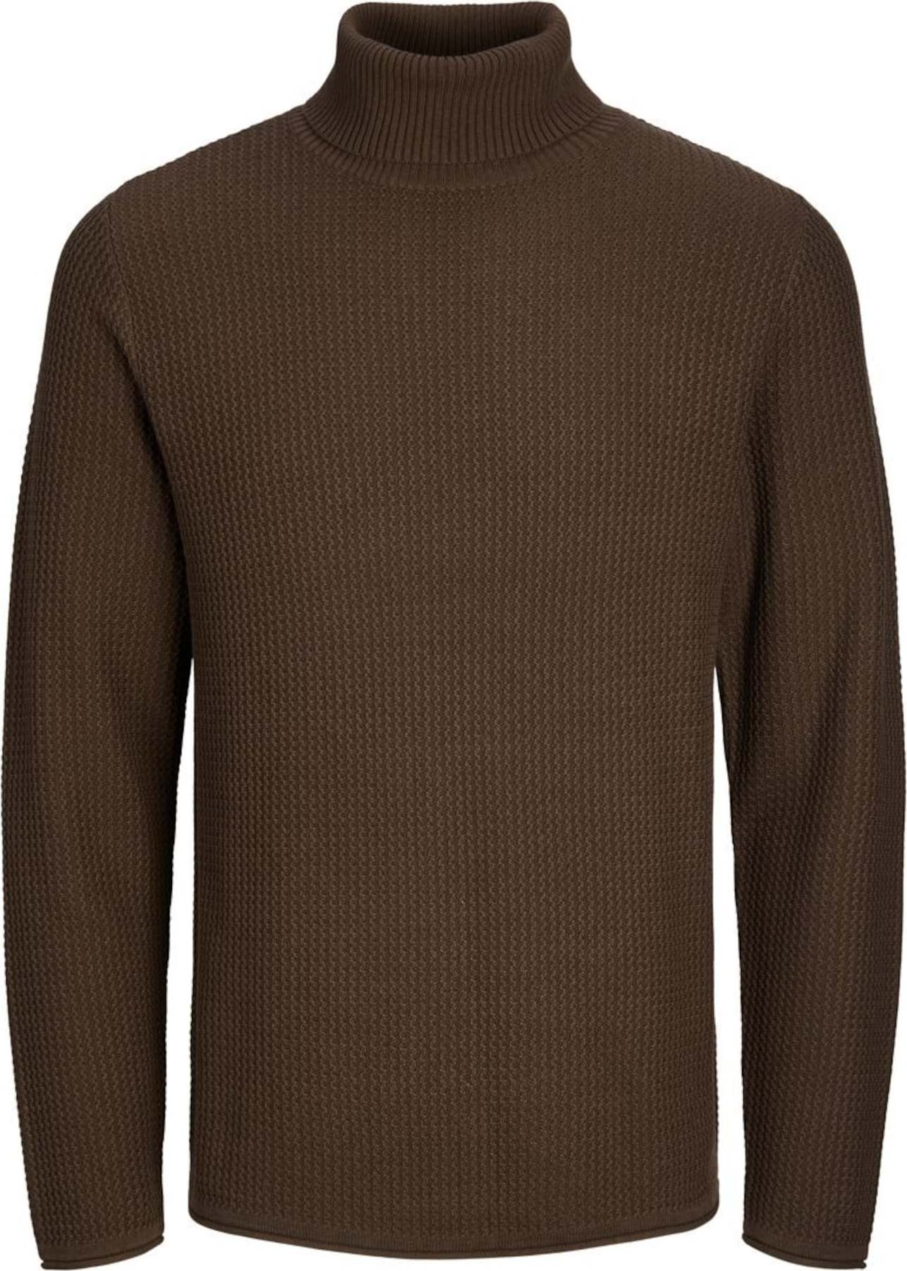 JACK & JONES Svetr 'CARLOS' hnědá