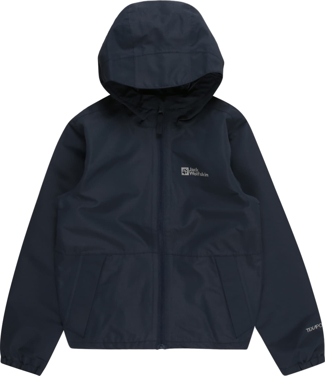 JACK WOLFSKIN Outdoorová bunda 'Stormy Point' námořnická modř / bílá