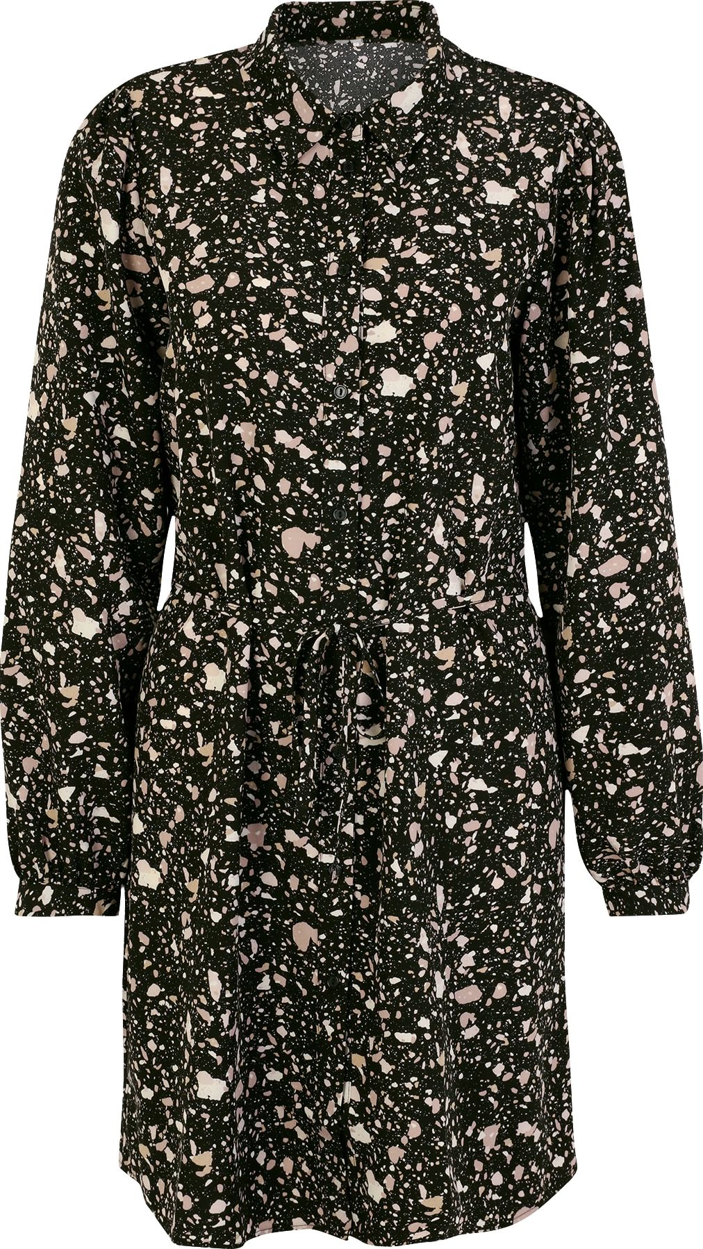 JDY Košilové šaty 'MANDY' starobéžová / černá / bílá