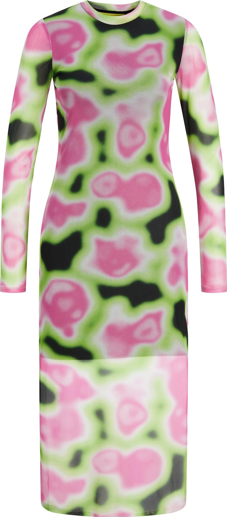 JJXX Šaty 'Ohala' světle zelená / malinová / černá